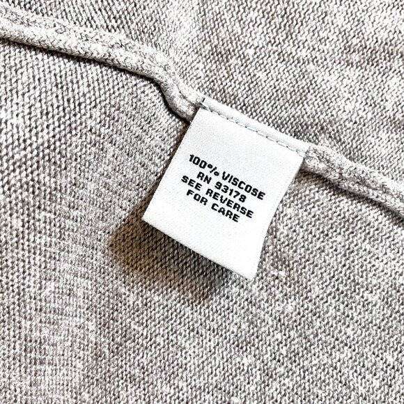 Joan Vass Cardigan  Size S Open Front Light Grey Knit Sweater Roll-tab Sleeves - Picture 11 of 14